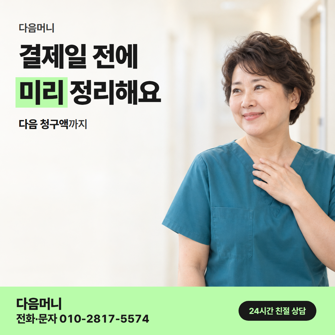 다음머니 김포카드깡 이용 사례 안내